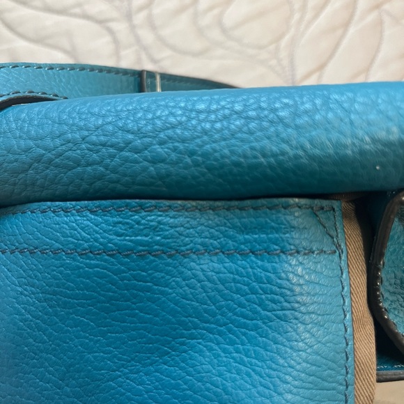 Chloe Mini Marcie Saddle Bag, Blue - 100% Authentic - Picture 12 of 15
